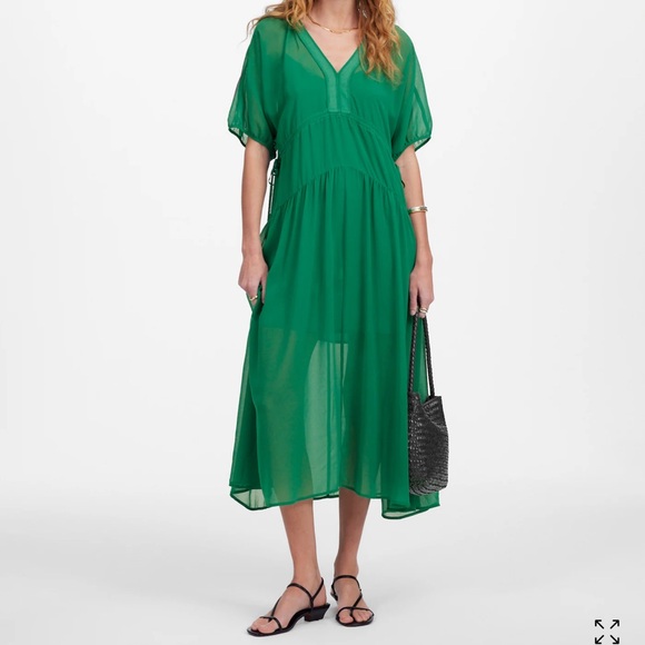 Madewell Dresses & Skirts - Madewell Vibrant Green Dress Small NWT